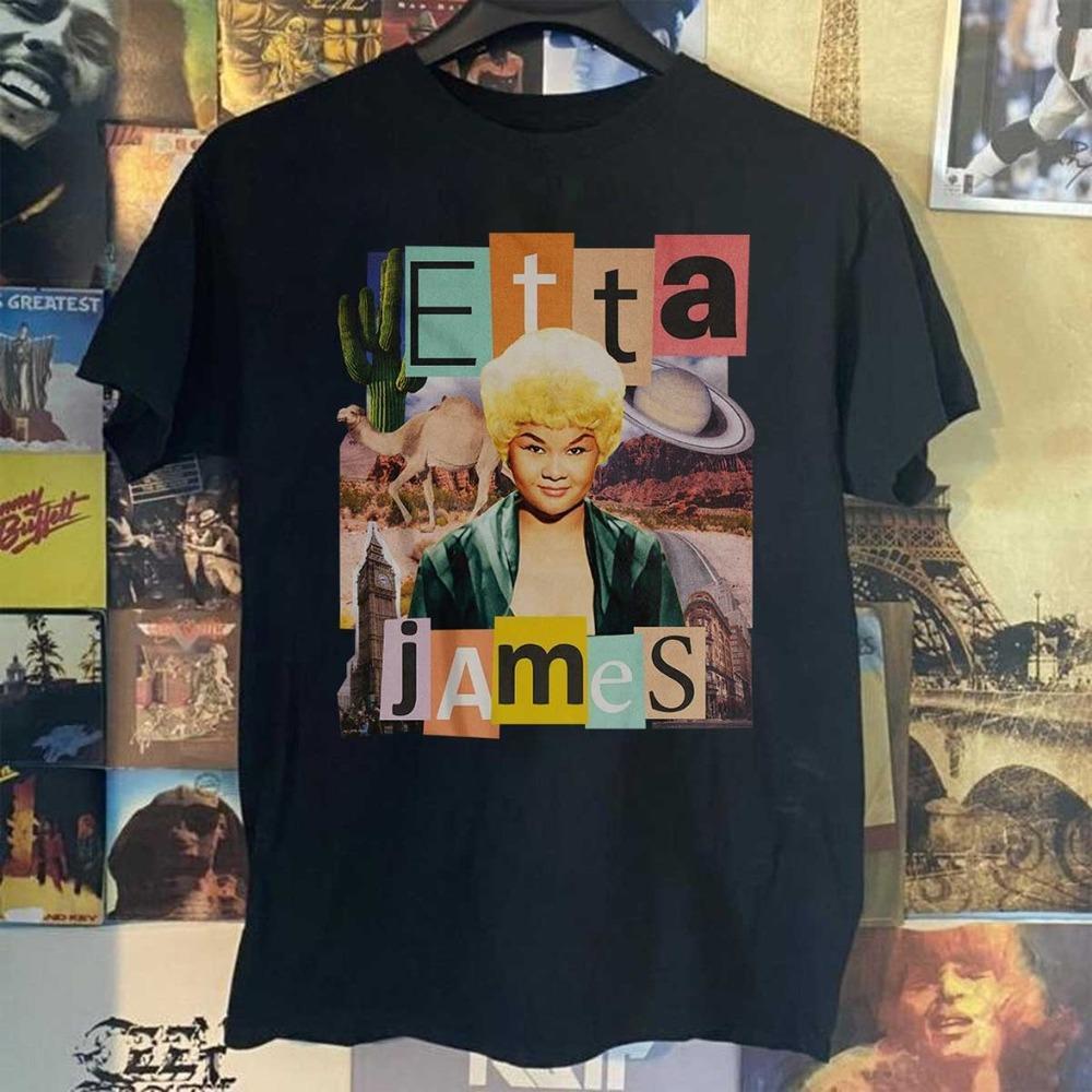 Etta James Unisex Black T-Shirt